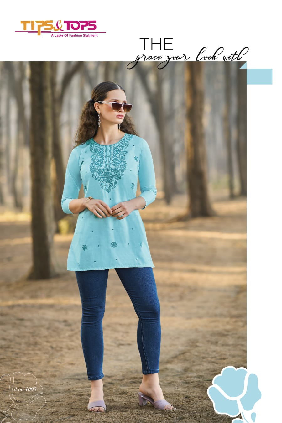 Colors Vol 5 Tips And Tops Rayon Embroidery Western Top Suppliers In India